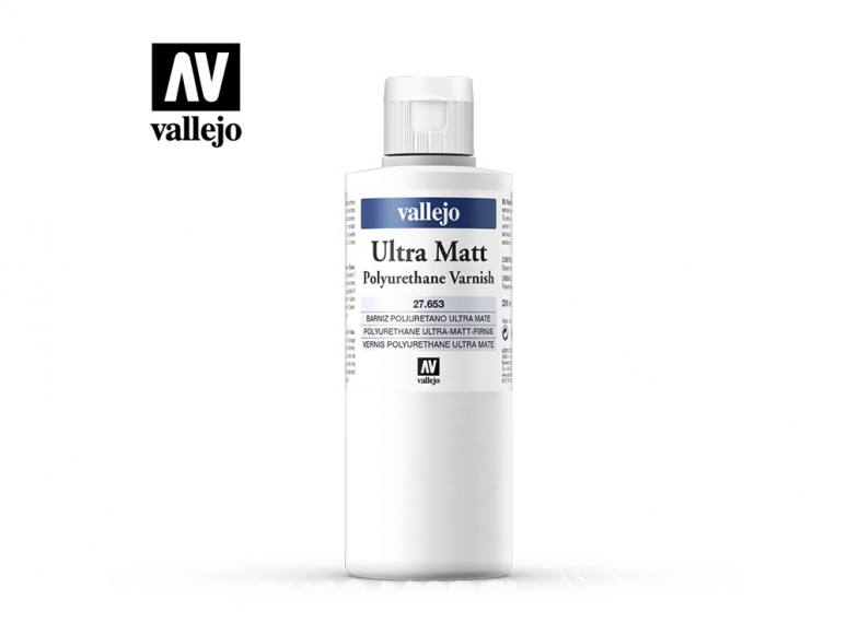 Vallejo 27.653 Vernis Polyuréthane Ultra Mat 200ml