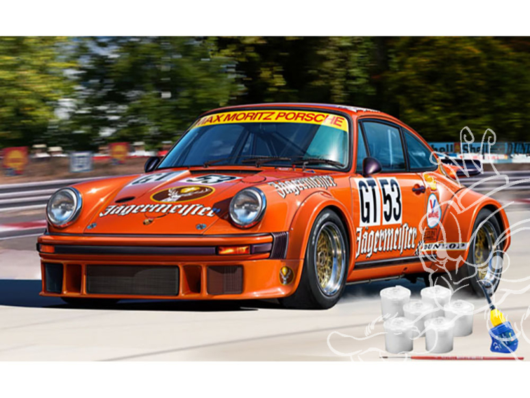 Revell maquette voiture 05669 Set Jägermeister Motor Sport 50e anniversaire inclus peintures principale colle et pinceau 1/24