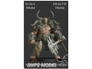 Yedharo Models figurine résine 0859 Champion orc sauvage V1 Echelle 30mm