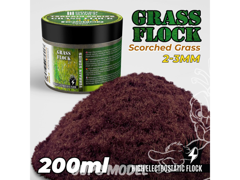 Green Stuff 506470 Herbe Statique 2-3mm BRUN BRÛLÉ 200ml