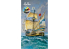 Heller maquette bateau 56841 STARTER KIT La Grande Hermine inclus peintures principale colle et pinceau 1/200