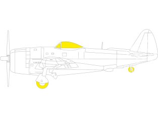 Eduard Express Mask EX894 P-47N TFace Academy 1/48