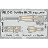 EDUARD photodecoupe avion FE1303 Harnais m&eacute;tal Spitfire Mk.XII Airfix 1/48