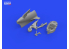 Eduard kit d'amelioration avion brassin Print 648787 Roulette de queue A6M3 Zero Eduard 1/48
