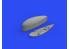 Eduard kit d'amelioration avion brassin Print 648756 Réservoir largable ventral 42gal F4F Eduard 1/48