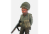 Finemolds figurine TF2 World Fighter Collection Soldat d'infanterie de l'armée américaine avec Thompson M1A1 1/16