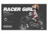 MENG SPS-084 Figurine Racer Girl aussi rapide que l'éclair sur la piste de course 1/9