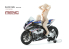 MENG SPS-084 Figurine Racer Girl aussi rapide que l'éclair sur la piste de course 1/9