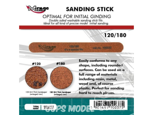 Mirage 100037 Lime abrasive Sanding Stick Double Grid 120/180