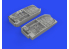 Eduard kit d'amelioration avion brassin Print 648798 Baies de roues F6F Eduard 1/48