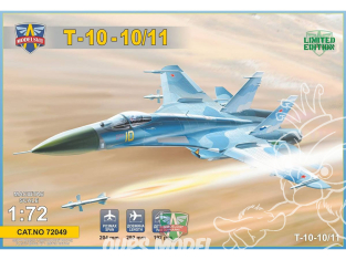 MODELSVIT maquette avion 72049 Prototype de chasseur de première ligne avancé T-10-10/11 1/72
