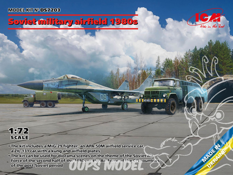 Icm maquette avion DS7203 Sur un Aérodrome militaire soviétique des années&nbsp;1980 1/72