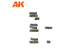 Ak Interactive Wargame series 1357 Murs de protection DIORAMA WARGAME RÉSINE 100% POLYURÉTHANE COMPATIBLE ÉCHELLE 30-35MM