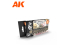 Ak interactive peinture acrylique 3G Set AK11774 COULEURS AFV DE L'ARMÉE JAPONAISE DE LA SECONDE GUERRE MONDIALE 6 x 17ml