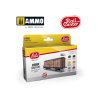 MIG peinture Rail Center R-1011 Set peintures Wagons de marchandises Allemandes 6 x 15ml