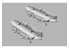 Brengun kit d'amelioration avion BRL48168 BRU-57 Support d'éjecteur vertical incliné (2 pièces) 1/48