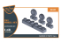 Clear Prop kit d'amelioration avion CPA48017 Jeu de roues TB.2 pour kit Clear Prop 1/48
