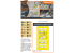 Clear Prop kit d'amelioration avion CPA48018 Masque de peinture TB.2 sur papier kabuki jaune pour kit Clear Prop 1/48