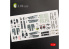 Kelik Decals 3D K48033 Décalcomanies 3D intérieures F/A-18B "Hornet" pour kit Kinetic 1/48