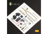 Kelik Decals 3D K32005 Décalques 3D intérieurs P-40M pour kit Trumpeter 1/32