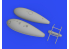 Eduard kit d'amelioration brassin Print 672309 Réservoir largable P-39Q Arma Hobby 1/72