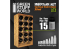 Green Stuff 509099 Support multifonctionnel en MDF x6 emplacements10248 Présentoir de peinture vertical 30ml - LITE