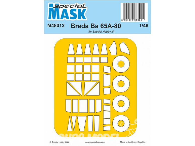 Special Hobby Masque avion M48012 Breda Ba 65 kit Special Hobby SH48053 SH48111 SH48226 1/48