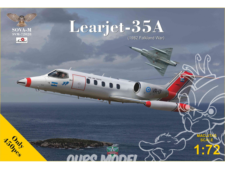 SOVA-M maquette avion 72028 Learjet-35A (Falkland War) 1/72