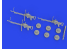 Eduard kit d'amelioration avion brassin Print 648844 Guns Anson Mk.I Airfix 1/48