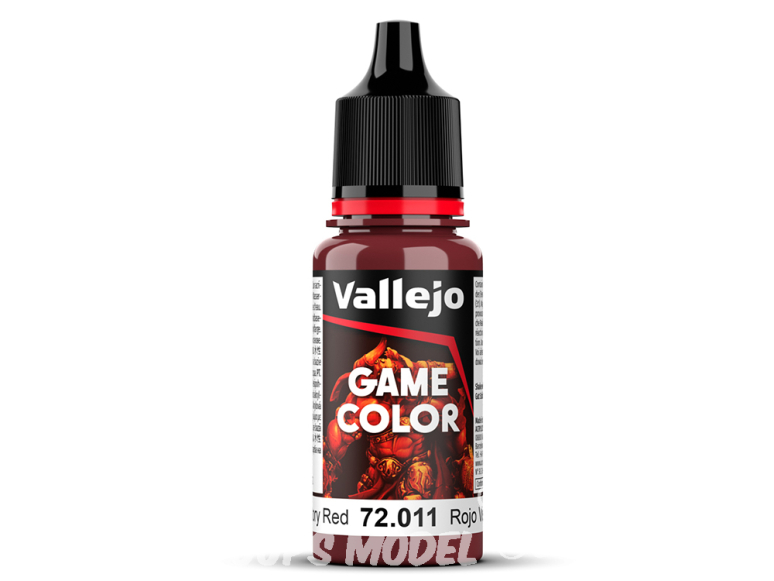 Vallejo Peinture Acrylique Game Color Nouvelle gamme 72011 Rouge sanglant 17ml