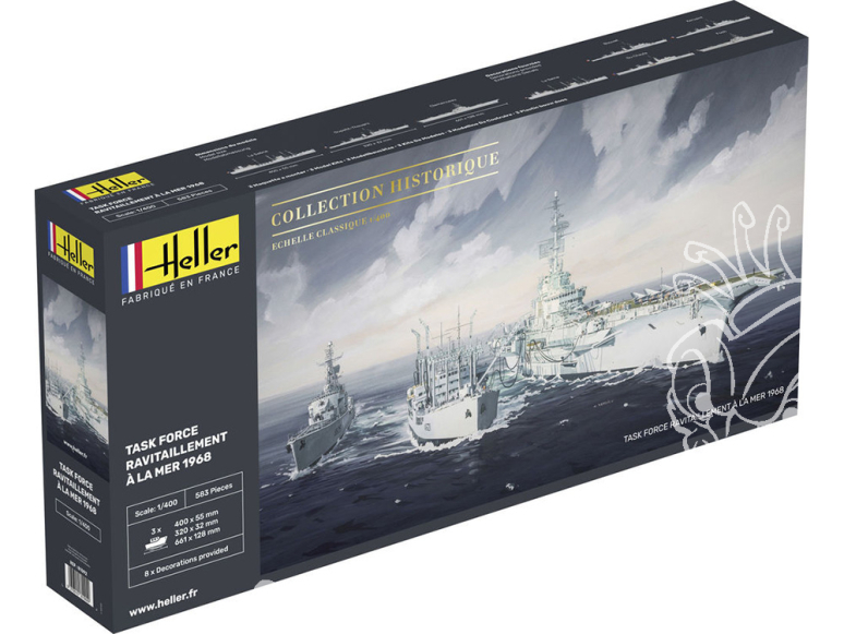 Heller maquette bateau 81092 TASK FORCE "RAVITAILLEMENT A LA MER 1/400