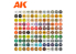 Ak interactive peinture acrylique 3G Set AK11707 LES 120 MEILLEURES COULEURS POUR WARGAMES, FANTASY et SCI-FI