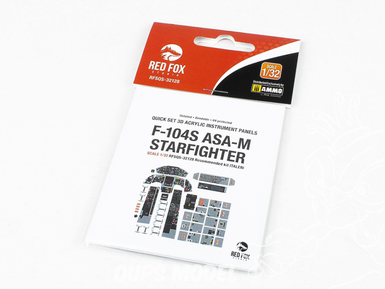 Red Fox Studio Tableaux de bord 3D avion RFQS-32128 F-104S ASA-M Starfighter Italeri 1/32