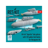 ResKit kit d'amelioration H&eacute;lico RSU48-0282 Pyl&ocirc;nes tardifs AH-64 Apache et r&eacute;servoirs 122 gallons pour kit Hasegawa 1/48