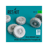 ResKit kit d'amelioration militaire RS35-0033 Jeu de roues M142 (HIMARS) type 1 (lest&eacute;es) pour kit Trumpeter 1/35
