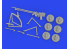 Eduard kit d'amelioration avion brassin Print 648725 Sopwith Camel 2F.1 Lewif gun Eduard 1/48