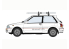 Hasegawa maquette voiture 20610 Toyota Starlet EP71 Si White Limited (3 portes) "Version Ski" 1/24
