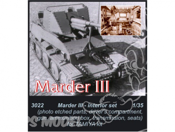 CMK set detail resine 3022 MARDER III DETAILS INTERNES POUR TAMIYA 1/35