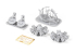 Eduard kit d'amelioration avion brassin Print 648866 Moteurs Anson Mk.I Airfix 1/48