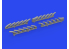 Eduard kit d'amelioration avion brassin Print 648878 Pipes d'échappement Dornier Do 335A Tamiya 1/48