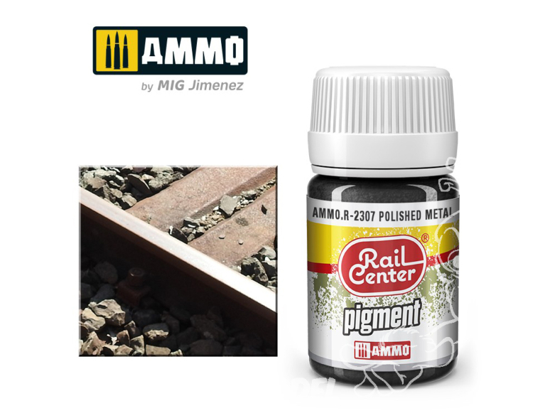 MIG peinture Rail Center R-2307 Pigment métal poli 35ml