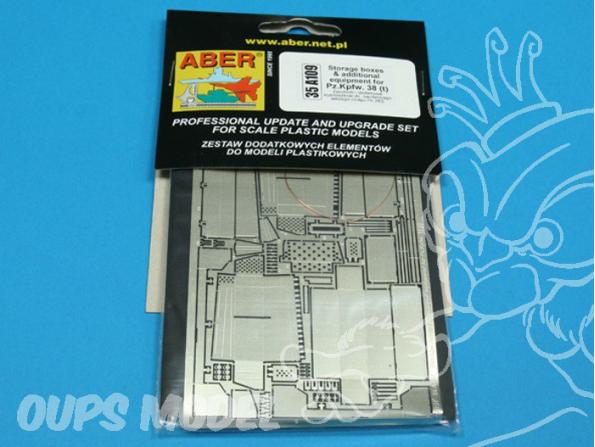 Aber 35A109 Storage boxes and additional equipment for german tank Pz.Kpfw. 38 (t) 1/35