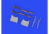 Eduard kit d'amelioration avion brassin 648886 Jambes bronze train d'atterrissage FM-2 Eduard 1/48