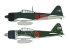 Hasegawa maquette avion 02437 Mitsubishi A6M2b/A6M3 Zero Fighter Type 21/22 "Rabaul Ace Set" 2 kits inclus 1/72
