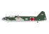 Hasegawa maquette avion 02435 Avion d'attaque terrestre Mitsubishi G4M1 Model 11 Rabaul Frontline Inspection avec figurine 1/72