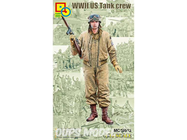 Classy Hobby maquette militaire 16012 Equipier de char U.S. pour Stuart 1/16