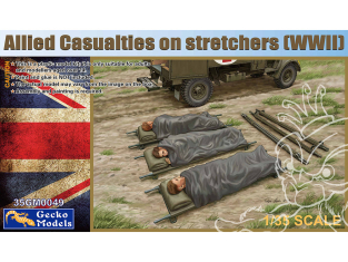 Gecko Models maquettes militaire 35GM0049 Blessés alliés sur des civières WWII 1/35