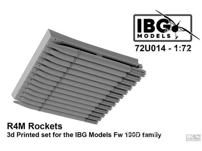 IBG maquette avion 72U014 Fusées R4M pour FW 190D pour kit IBG 1/72