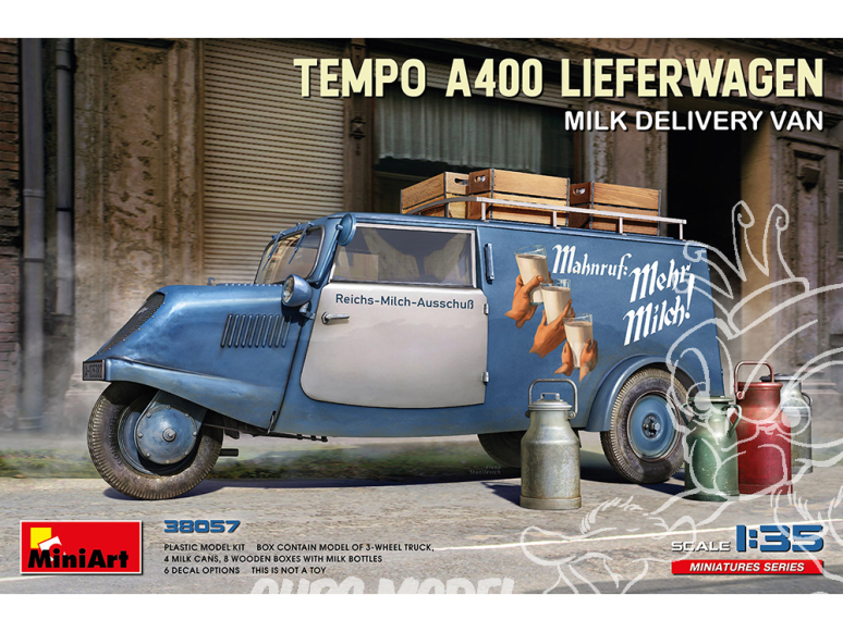 Mini Art maquette militaire 38057 FOURGON TEMPO A400 LIVRAISON DE LAIT 1/35