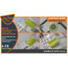 Clear Prop CPA72088 Masque de peinture double face MiG-29 FULCRUM-A 9-12 de type tardif papier kabuki jaune pour kits GWH 1/72
